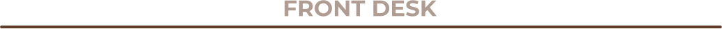 FRONT DESK